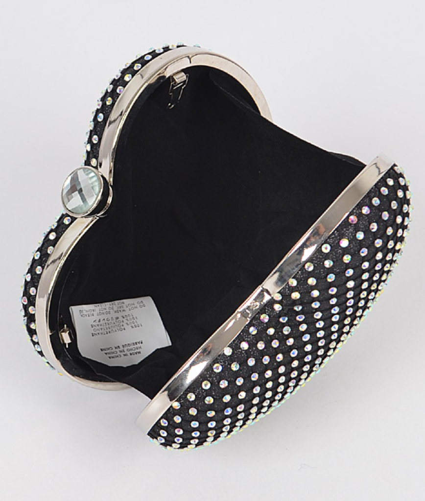 Heart Shaped Bag | Rhinestone Bag | House of MLR Fashion Boutique