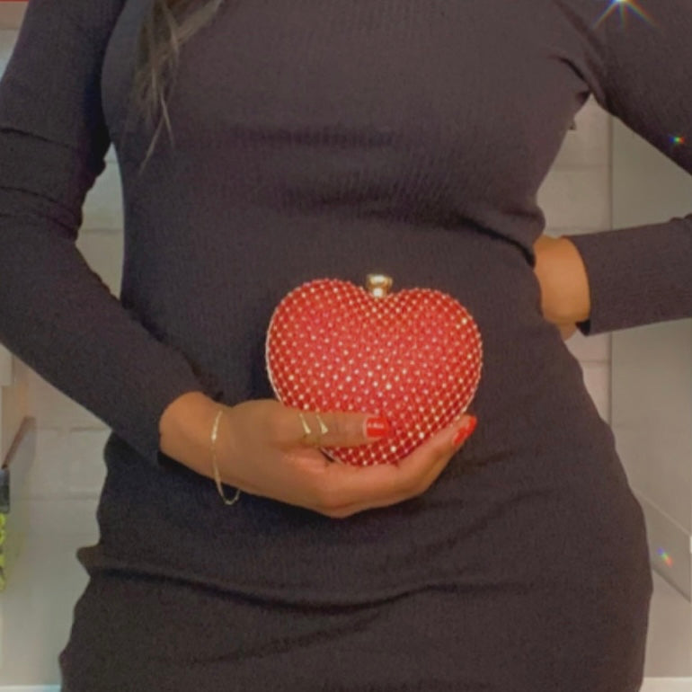 Rhinestone Heart Clutch | House of MLR Fashion Boutique