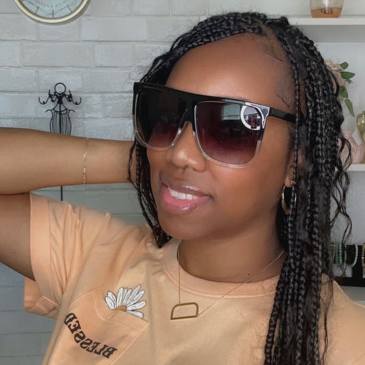 “La Brea” Sunglasses- Black & Clear