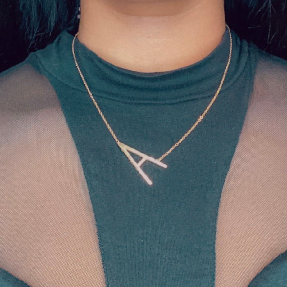Initial A Necklace | 18k Gold Necklace | House of MLR Fashion Boutique