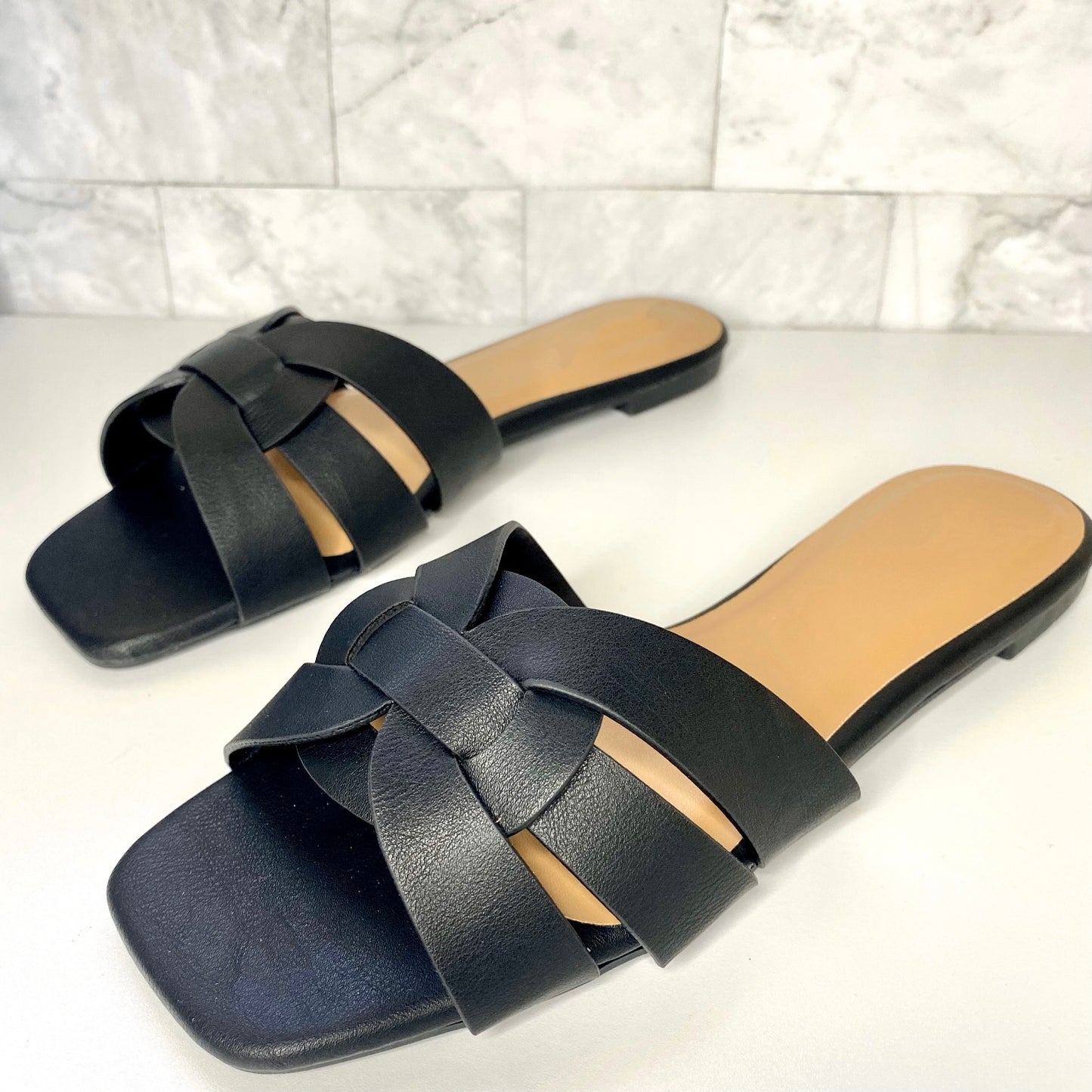 Black Slide Sandals | House of MLR Fashion Boutique