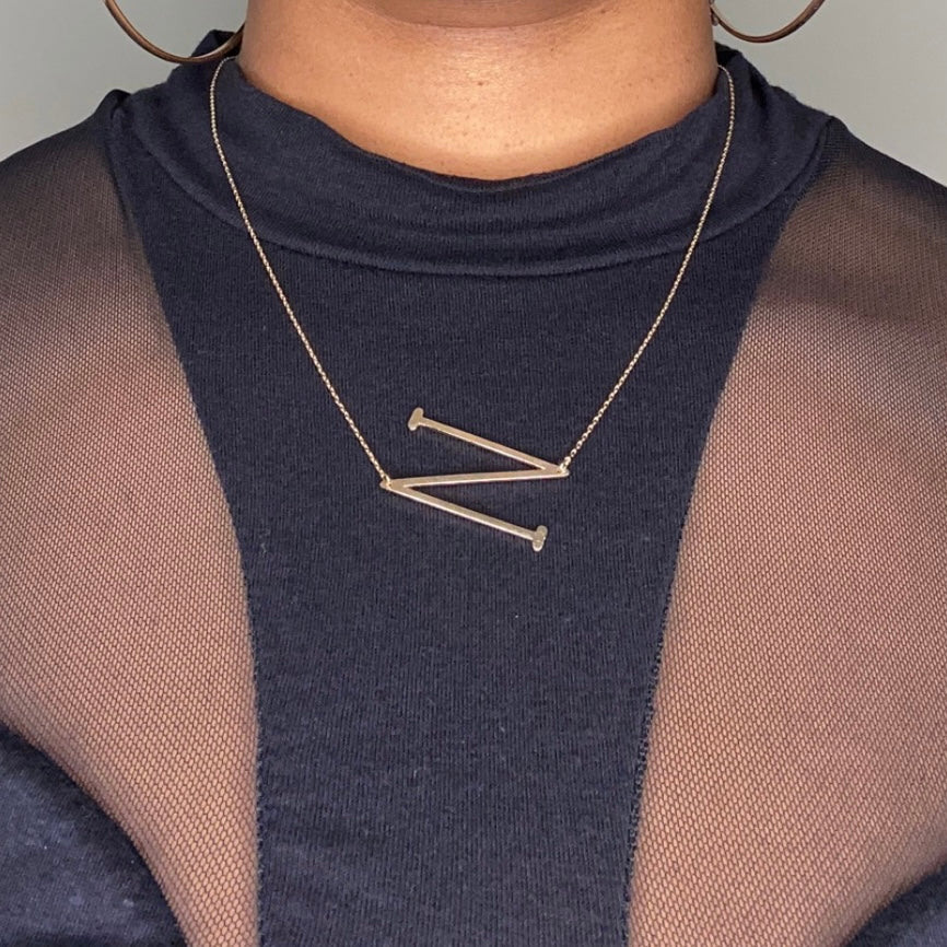 Initial N Necklace | 18k Gold Necklace | House of MLR Fashion Boutique