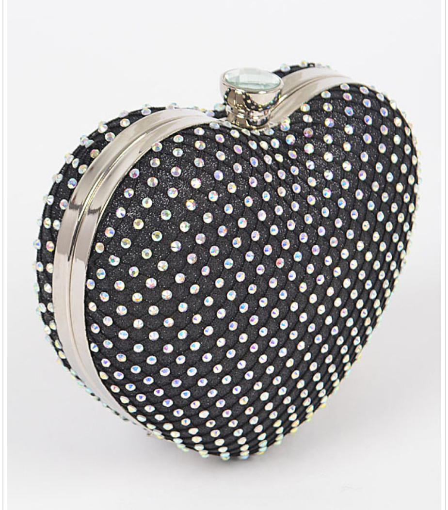 Heart Shaped Bag | Rhinestone Bag | House of MLR Fashion Boutique