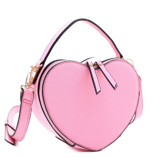 "Mi Amor" Heart Shoulder Bag- Pink