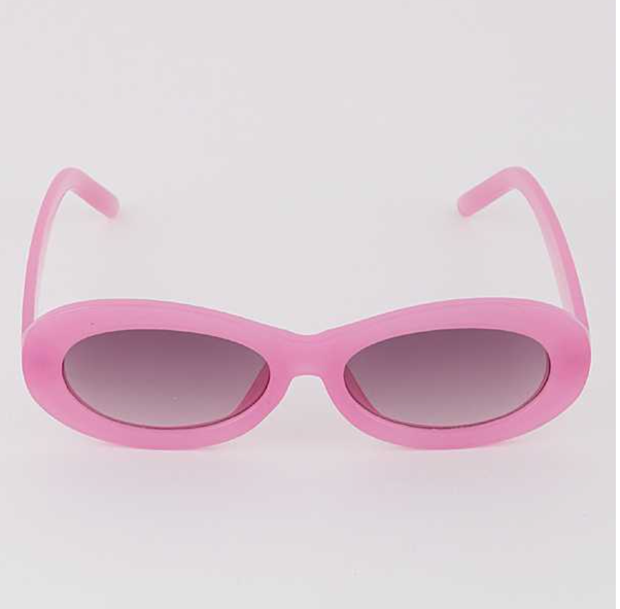 pink oval sunglasses