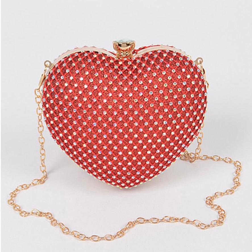 Rhinestone Heart Clutch | House of MLR Fashion Boutique