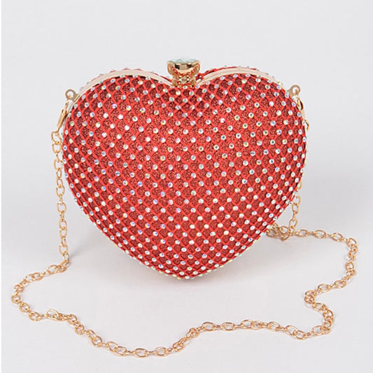 Rhinestone Heart Clutch | House of MLR Fashion Boutique